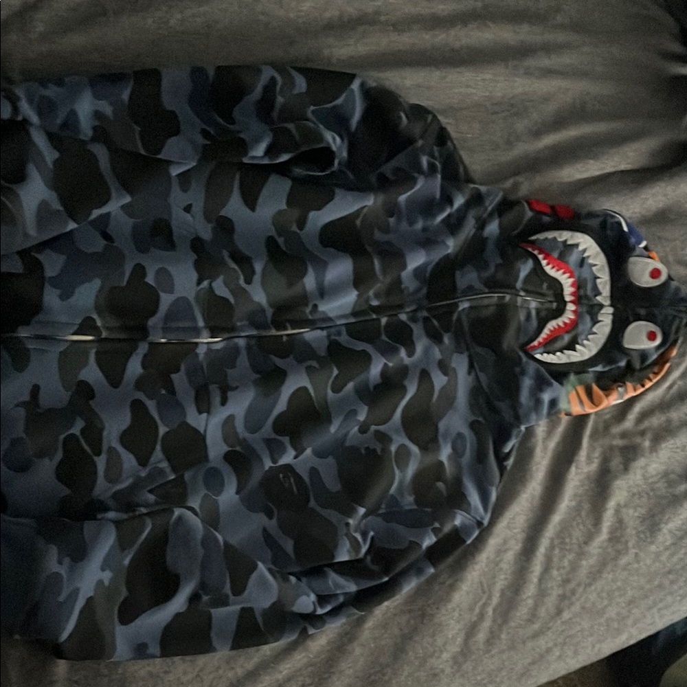 Kids Camouflage Jacket with Shark Design